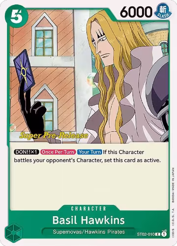 Basil Hawkins (ST02-010), ST-02: Starter Deck 2 Worst Generation (Super Pre-Release Edition) — One Piece card price