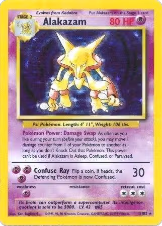 Alakazam (001/102), Base Set — Pokémon card price
