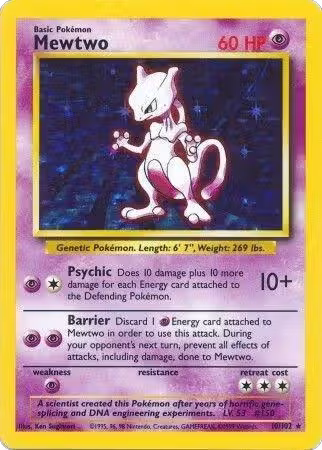 Mewtwo (010/102), Base Set — Pokémon card price