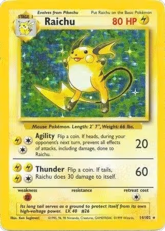 Raichu (014/102), Base Set — Pokémon card price