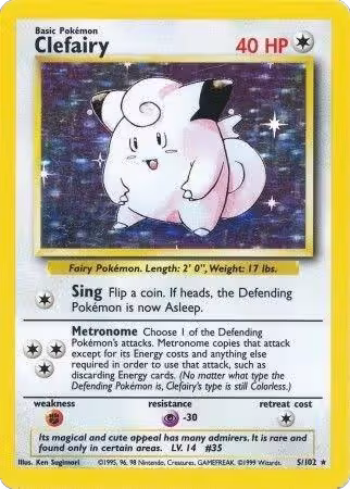 Clefairy (005/102), Base Set — Pokémon card price