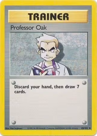 Professor Oak (088/102), Base Set — Pokémon card price