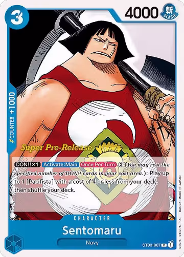 Sentomaru (ST03-007), ST-03: Starter Deck 3 The Seven Warlords of The Sea (Super Pre-Release Edition) — One Piece card price