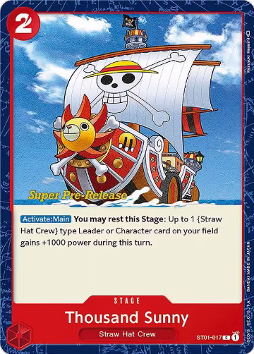 Thousand Sunny (ST01-017), ST-01: Starter Deck 1 Straw Hat Crew (Super Pre-Release Edition) — One Piece card price