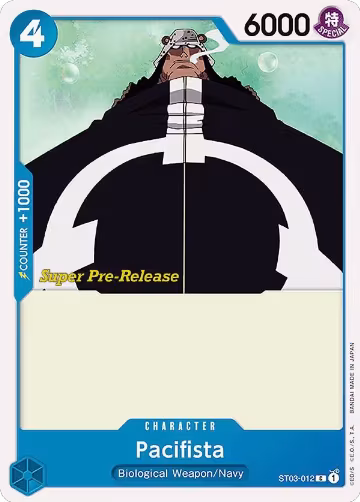 Pacifista (ST03-012), ST-03: Starter Deck 3 The Seven Warlords of The Sea (Super Pre-Release Edition) — One Piece card price