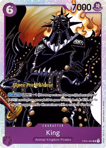 King (ST04-004), ST-04: Starter Deck 4 Animal Kingdom Pirates (Super Pre-Release Edition) — One Piece card price