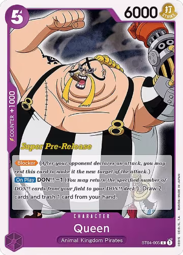 Queen (ST04-005), ST-04: Starter Deck 4 Animal Kingdom Pirates (Super Pre-Release Edition) — One Piece card price
