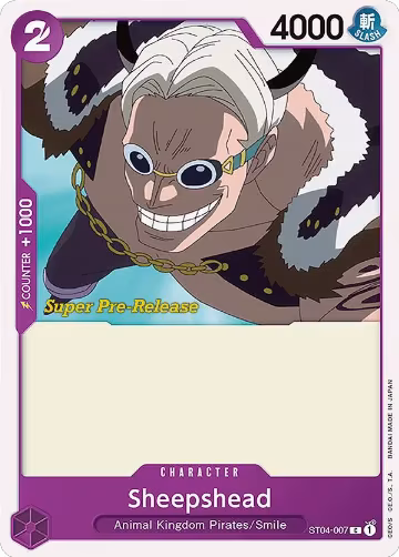 Sheepshead (ST04-007), ST-04: Starter Deck 4 Animal Kingdom Pirates (Super Pre-Release Edition) — One Piece card price