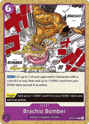 Brachio Bomber (ST04-015), ST-04: Starter Deck 4 Animal Kingdom Pirates (Super Pre-Release Edition) — One Piece card price