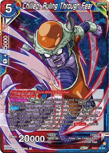 Chilled, Ruling Through Fear (EX21-16), 5th Anniversary Set — DB Super card price