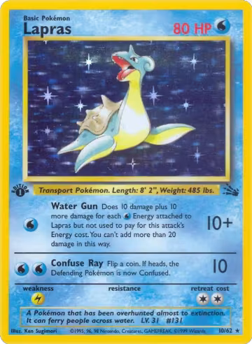 Lapras (10) (10/62) — card price