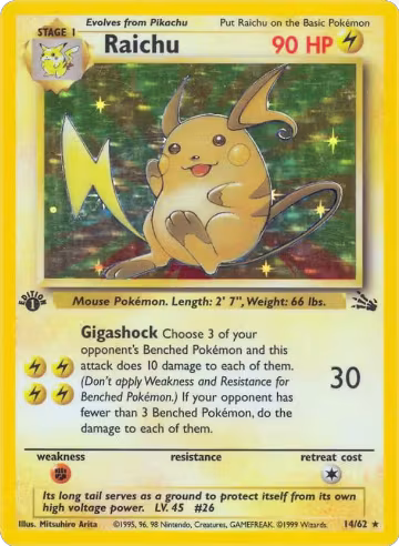 Raichu (14) (14/62) — card price