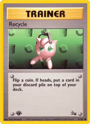 Recycle (61/62), Fossil — Pokémon card price
