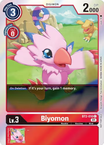 Biyomon - BT2-010 (ST-11 Special Entry Pack) (BT2-010 C), Release Special Booster 1.0 — Digimon card price