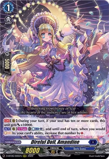 Direful Doll, Amandine (D-BT06/006EN), D-BT06: Blazing Dragon Reborn — Vanguard card price