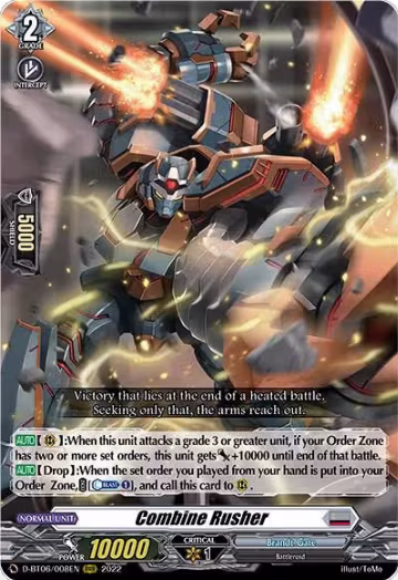 Combine Rusher (D-BT06/008EN), D-BT06: Blazing Dragon Reborn — Vanguard card price