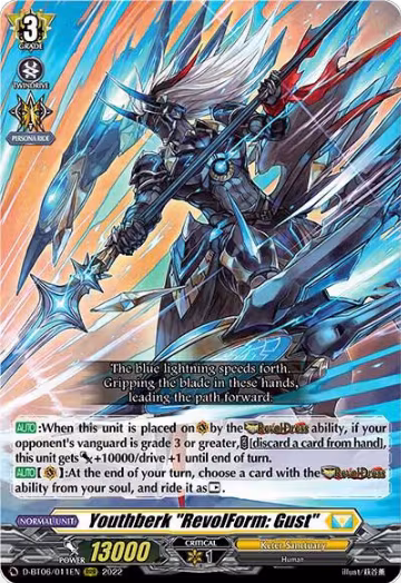 Youthberk "RevolForm: Gust" (D-BT06/011EN), D-BT06: Blazing Dragon Reborn — Vanguard card price