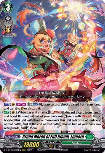 Grand March of Full Bloom, Lianorn (D-BT06/013EN), D-BT06: Blazing Dragon Reborn — Vanguard card price