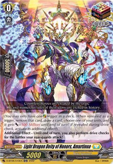 Light Dragon Deity of Honors, Amartinoa (D-BT06/019EN), D-BT06: Blazing Dragon Reborn — Vanguard card price