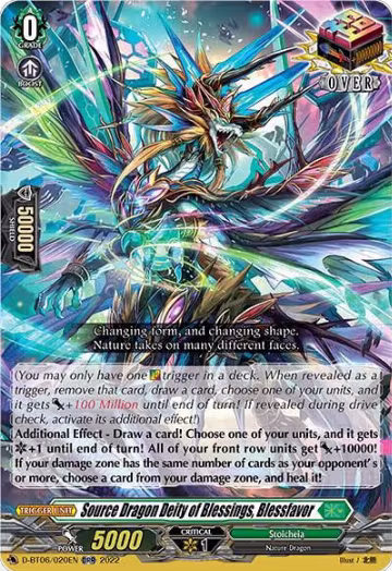 Source Dragon Deity of Blessings, Blessfavor (D-BT06/020EN), D-BT06: Blazing Dragon Reborn — Vanguard card price