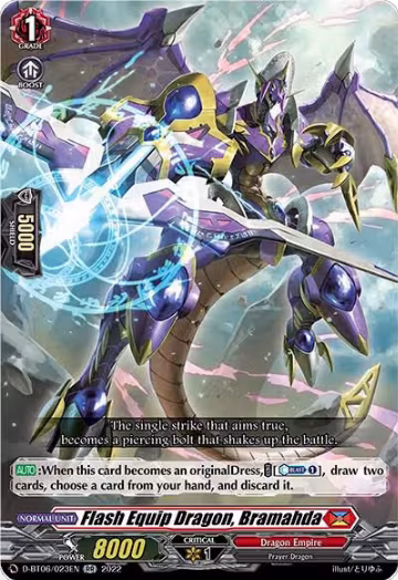 Flash Equip Dragon, Bramahda (D-BT06/023EN), D-BT06: Blazing Dragon Reborn — Vanguard card price