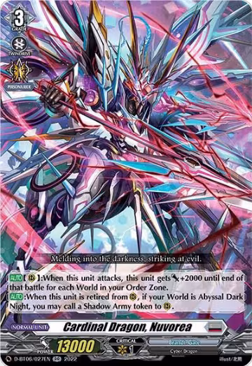 Cardinal Dragon, Nuvorea (D-BT06/027EN), D-BT06: Blazing Dragon Reborn — Vanguard card price