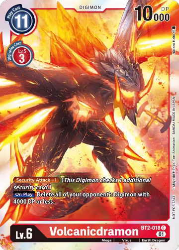 Volcanicdramon (ST-11 Special Entry Pack) (BT2-018 C), Release Special Booster 1.0 — Digimon card price