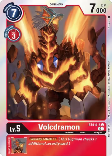 Volcdramon (ST-11 Special Entry Pack) (BT4-015 C), Great Legend — Digimon card price