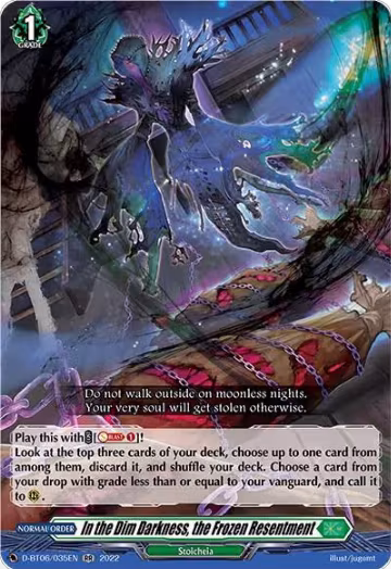 In the Dim Darkness, the Frozen Resentment (D-BT06/035EN), D-BT06: Blazing Dragon Reborn — Vanguard card price