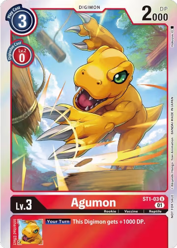 Agumon - ST1-03 (ST-11 Special Entry Pack) (ST1-03 U), Starter Deck 01: Gaia Red — Digimon card price