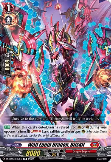Wall Equip Dragon, Bilskil (D-BT06/037EN), D-BT06: Blazing Dragon Reborn — Vanguard card price