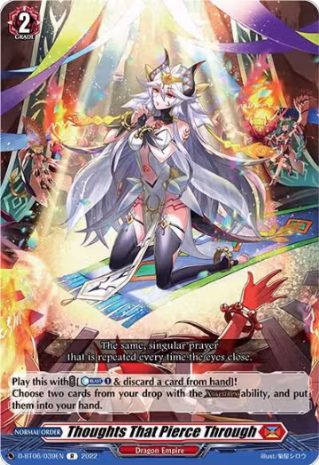 Thoughts That Pierce Through (D-BT06/039EN), D-BT06: Blazing Dragon Reborn — Vanguard card price