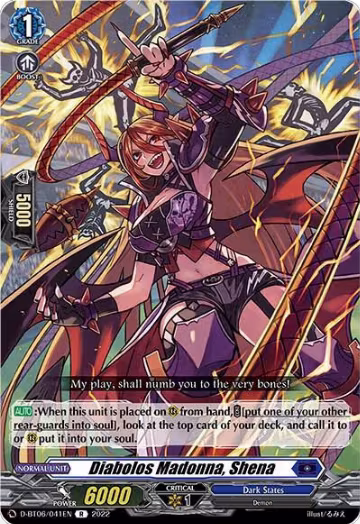 Diabolos Madonna, Shena (D-BT06/041EN), D-BT06: Blazing Dragon Reborn — Vanguard card price
