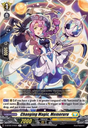 Changing Magic, Memeruru (D-BT06/049EN), D-BT06: Blazing Dragon Reborn — Vanguard card price