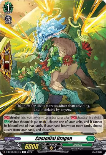 Custodial Dragon (D-BT06/054EN), D-BT06: Blazing Dragon Reborn — Vanguard card price