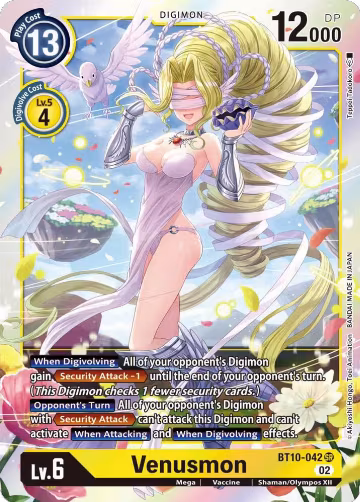 Venusmon (BT10-042 SR), Xros Encounter — Digimon card price