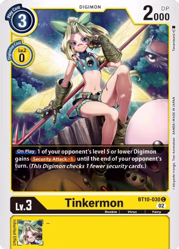 Tinkermon (BT10-030 C), Xros Encounter — Digimon card price