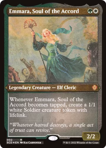 Emmara, Soul of the Accord (Foil Etched) (2), Starter Commander Decks — Magic card price