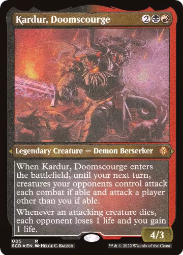 Kardur, Doomscourge (Foil Etched) (5), Starter Commander Decks — Magic card price