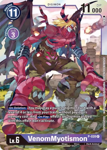 VenomMyotismon - P-020 (Premium Deck Set Lucky Pack) (P-020 P), Digimon Promotion Cards — Digimon card price