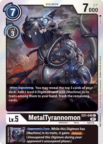 MetalTyrannomon (Premium Deck Set Lucky Pack) (EX1-049 C), Classic Collection — Digimon card price