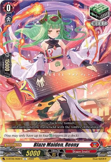 Blaze Maiden, Reony (D-BT06/068EN), D-BT06: Blazing Dragon Reborn — Vanguard card price