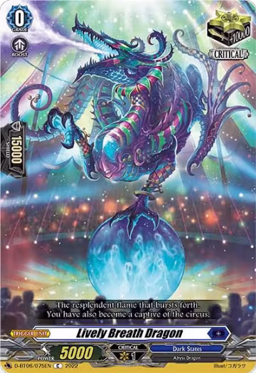 Lively Breath Dragon (D-BT06/075EN), D-BT06: Blazing Dragon Reborn — Vanguard card price