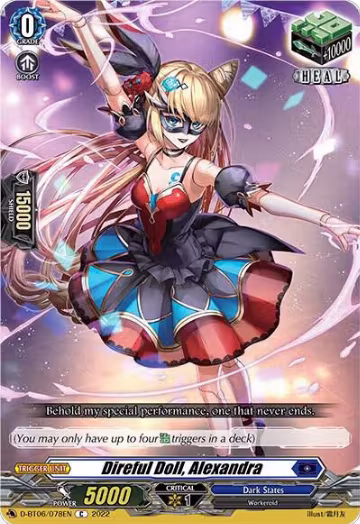 Direful Doll, Alexandra (D-BT06/078EN), D-BT06: Blazing Dragon Reborn — Vanguard card price