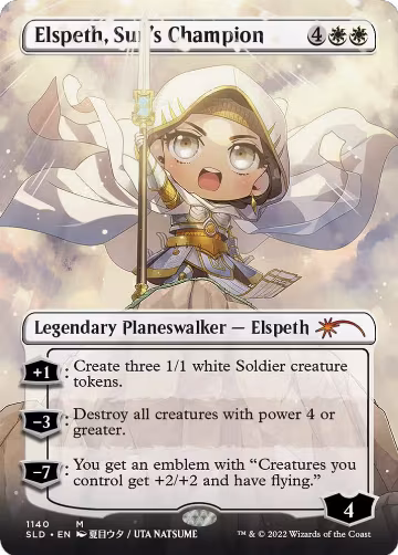 Elspeth, Sun's Champion (Borderless) (1140), Secret Lair Drop Series — Magic card price