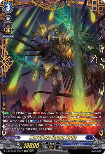 Merciless Count, Botis (FFR) (D-BT06/FFR05EN), D-BT06: Blazing Dragon Reborn — Vanguard card price
