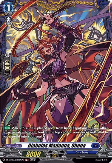 Diabolos Madonna, Shena (FR) (D-BT06/FR12EN), D-BT06: Blazing Dragon Reborn — Vanguard card price
