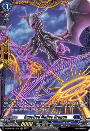Repelled Malice Dragon (FR) (D-BT06/FR14EN), D-BT06: Blazing Dragon Reborn — Vanguard card price