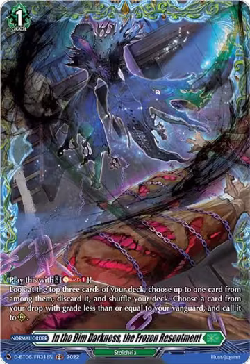 In the Dim Darkness, the Frozen Resentment (FR) (D-BT06/FR31EN), D-BT06: Blazing Dragon Reborn — Vanguard card price