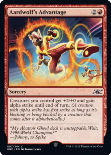 Aardwolf's Advantage (97), Unfinity — Magic card price